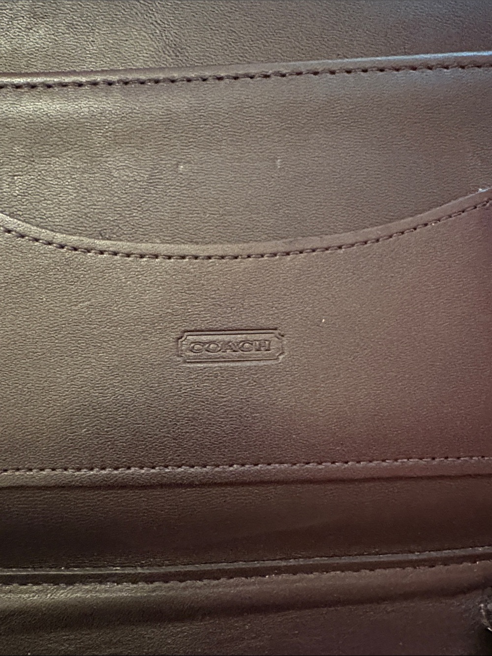 Coach Black Leather Zippered Tablet Portfolio Case - Picture 7 of 7